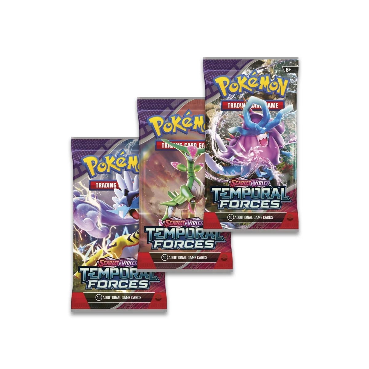 Scarlet & Violet-Temporal Forces 3 Booster Packs & Cleffa / Cyclizar Promo Card(Styles May Vary)