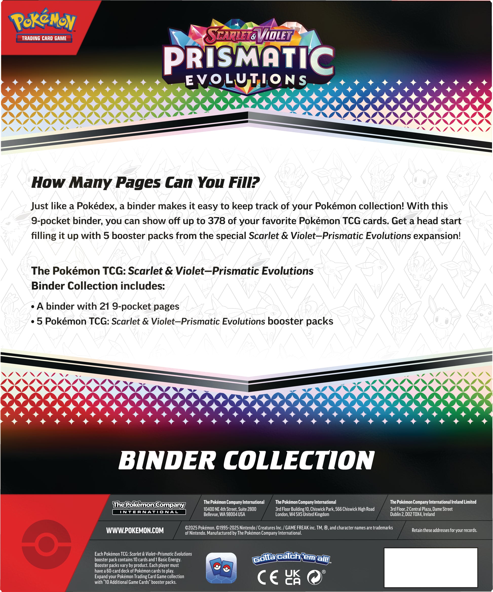 Pokmon TCG: Scarlet & Violet 8.5: Prismatic Evolutions: Binder Collec Potato TCG Pokmon TCG: Scarlet & Violet 8.5: Prismatic Evolutions: Binder Collec Potato TCG