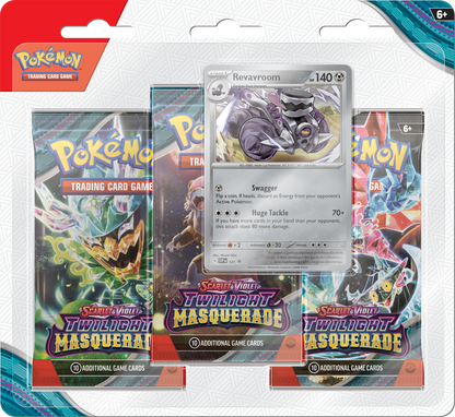 Scarlet & Violet-Twilight Masquerade 3 Booster Packs - Styles May Vary Order 2 for Both